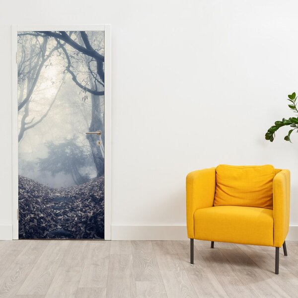 Fototapeta na dvere - Les v hmle (95x205cm)