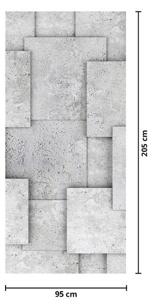 Fototapeta na dvere - Abstrakcia betónových kachličiek (95x205cm)