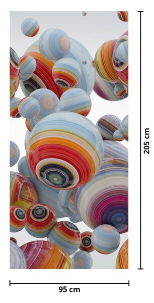 Fototapeta na dvere - Maľované gule (95x205cm)