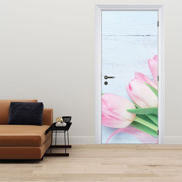 Fototapeta na dvere - Kytica tulipánov (95x205cm)
