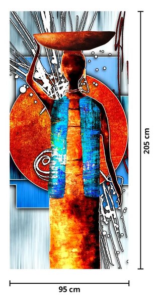 Fototapeta na dvere - Maľba starovekej osoby (95x205cm)