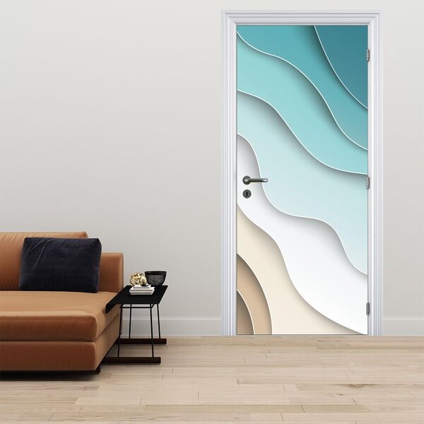 Fototapeta na dvere - Abstrakt morského pobrežia (95x205cm)