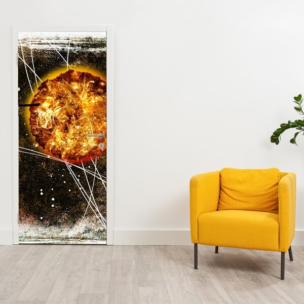 Fototapeta na dvere - Staroveká dobová maľba (95x205cm)