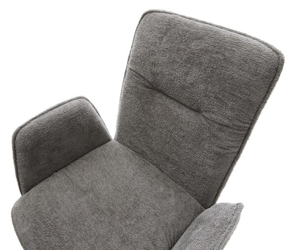 DELIFE Konzolová jedálenská stolička Vinja-Flex bouclé mäkký tmavobéžová konzolová podstava plochá nerezová oceľ
