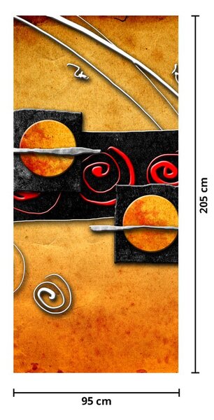 Fototapeta na dvere - Abstraktné planéty (95x205cm)