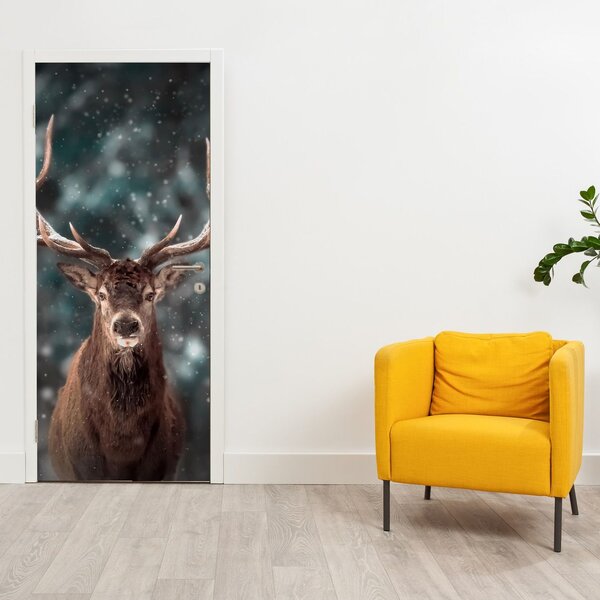 Fototapeta na dvere - Majestátnosť jeleňa (95x205cm)