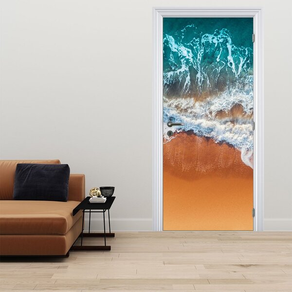 Fototapeta na dvere - Morská pláž (95x205cm)