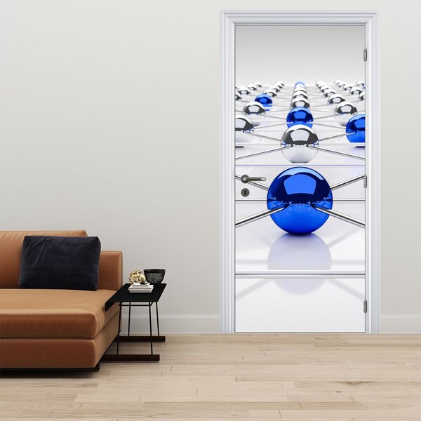 Fototapeta na dvere - Pospájané gule (95x205cm)