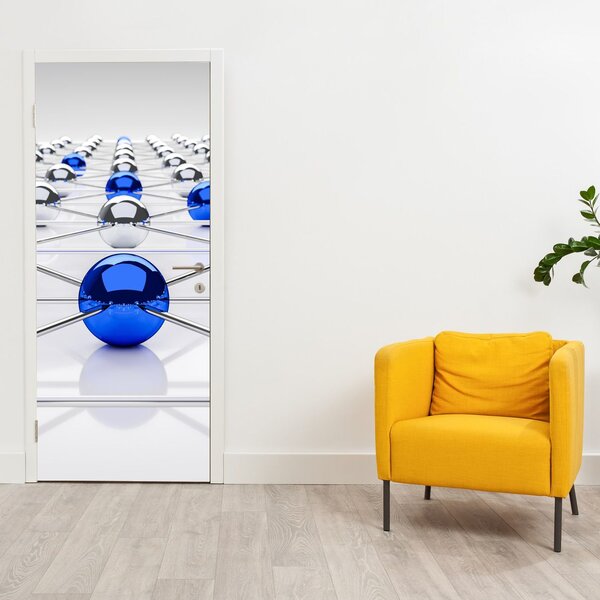 Fototapeta na dvere - Pospájané gule (95x205cm)