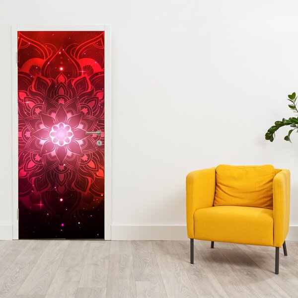 Fototapeta na dvere - Červená abstrakcia (95x205cm)