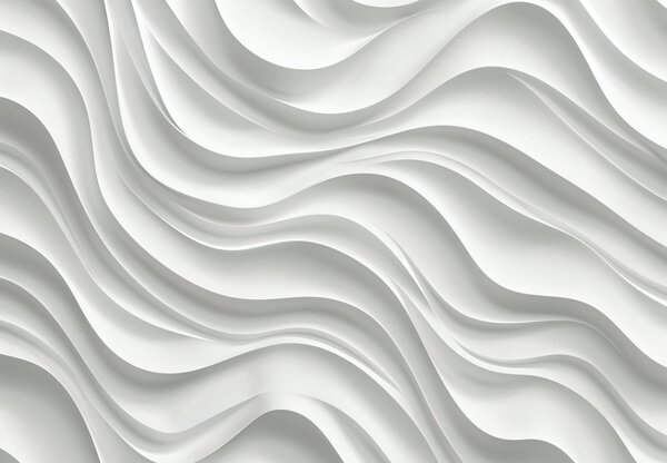 Fototapeta - 3D biele vlny (147x102 cm)