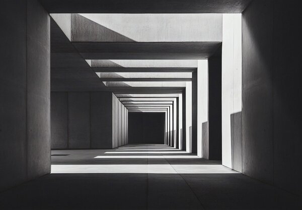 Fototapeta - Štvorcový tunel (147x102 cm)