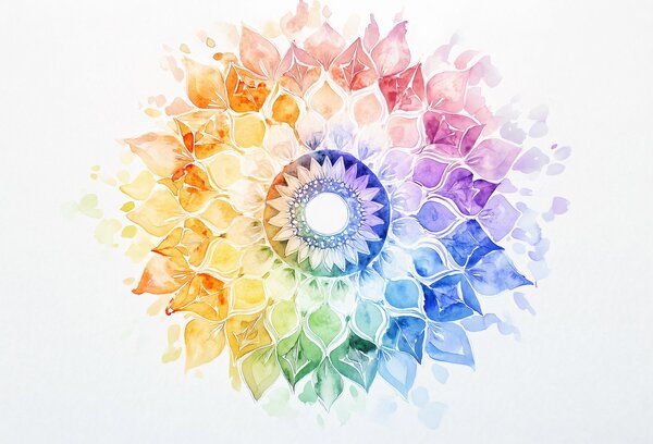Fototapeta - Dúhová mandala (147x102 cm)