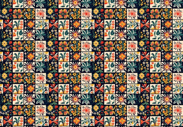 Fototapeta - Farebné dlaždice (147x102 cm)