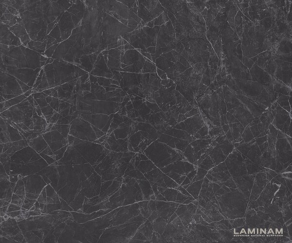 DELIFE Konzolový stolík Edge zaoblený 140×40 cm keramika Laminam® Nero Greco antracit Velio kov čierna