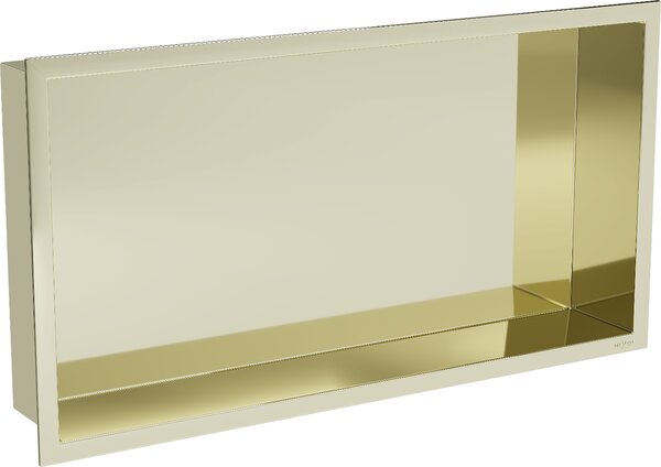 Mexen X-Wall-R, polička na zapustenie na obklad s golierom 60 x 30 cm, zlatá lesklá, 1950603010