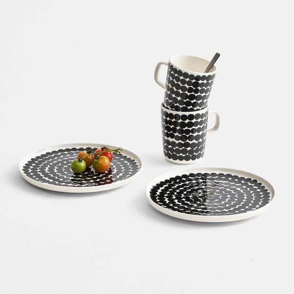 Marimekko Tanier Oiva Siirtolapuutarha 20cm, čierny