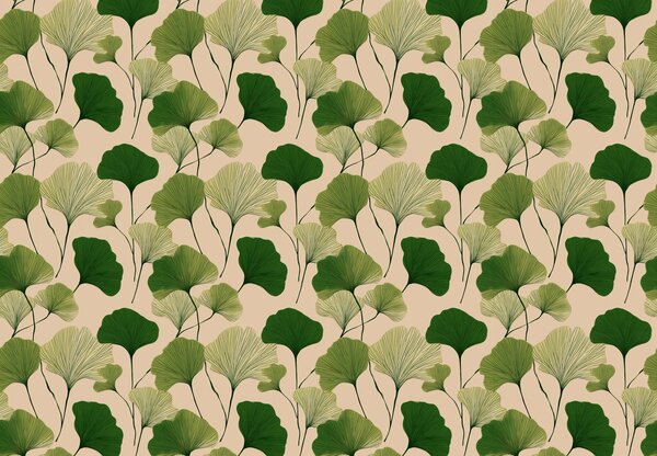 Fototapeta - Ginko zelené listy (147x102 cm)