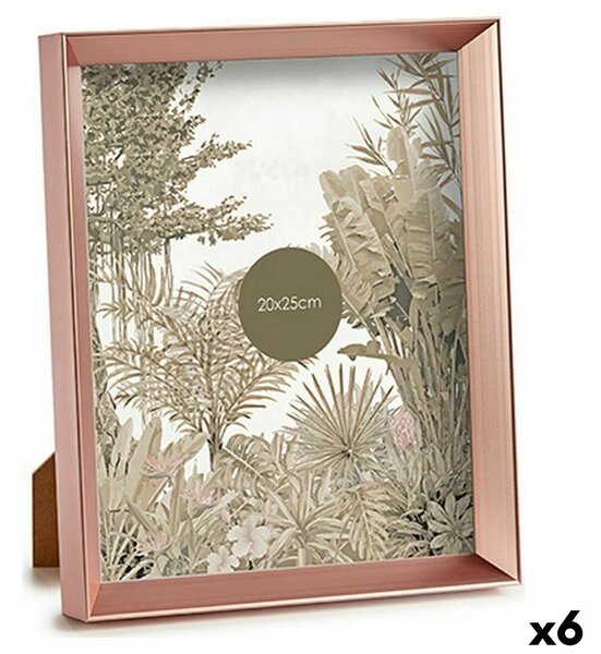 Gift Decor Rám na fotografie Ružová Medený Plastické Sklo (22,3 x 3,5 x 27,3 cm) (6 kusov)