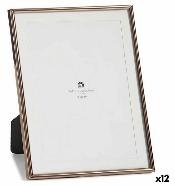 Gift Decor Rám na fotografie Sklo Oceľ Medený (13 x 23 x 18,4 cm) (12 kusov)