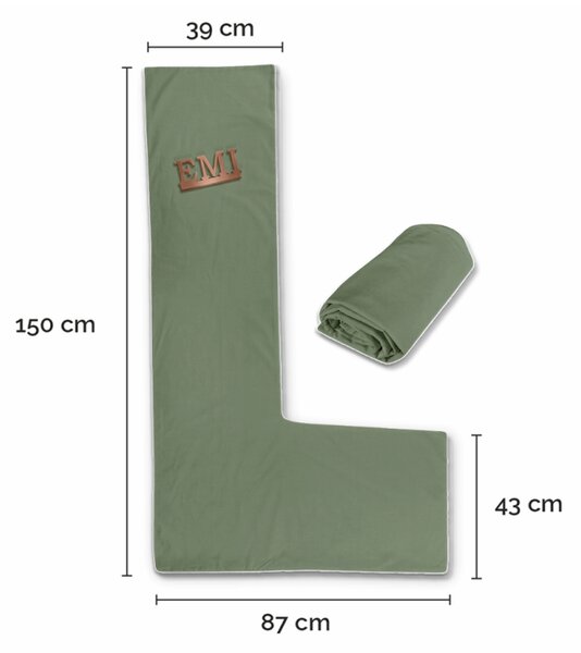 Farebná obliečka na tehotenský vankúš Snug L EMI, cappuccino