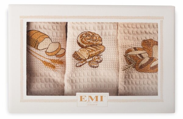 Utierky vaflové na riad Bread set 3 ks EMI