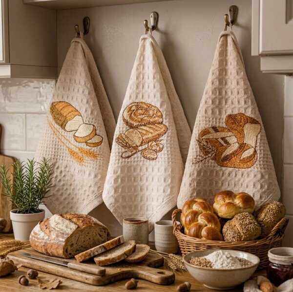 Utierky vaflové na riad Bread set 3 ks EMI