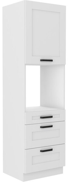 Kuchynská skriňa na vstavanú rúru so šuplíkmi LAILI - šírka 60 cm, biela