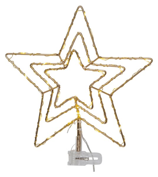 Svietiaca vianočná hviezda na stromček Topsy Brass
