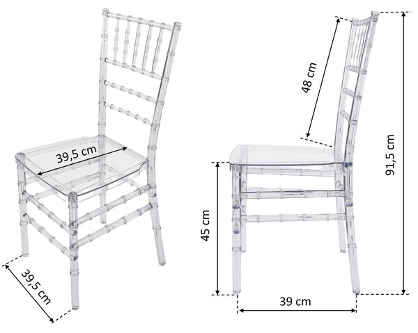 TENTino Stolička CHIAVARI ECONOMY TRANSPARENT