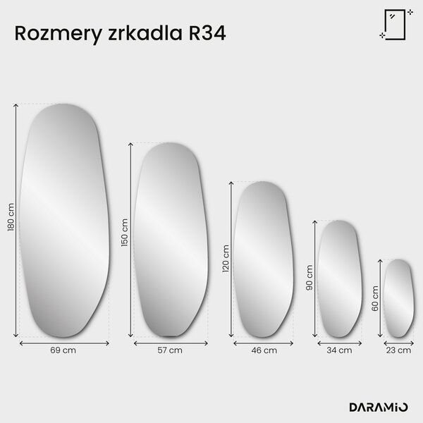 Bronzové zrkadlo Pure R34