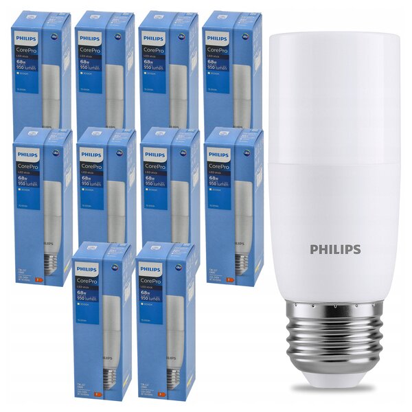 PHILIPS SADA 10 LED žiaroviek E27 T38 9,5W 950lm CorePro 3000K