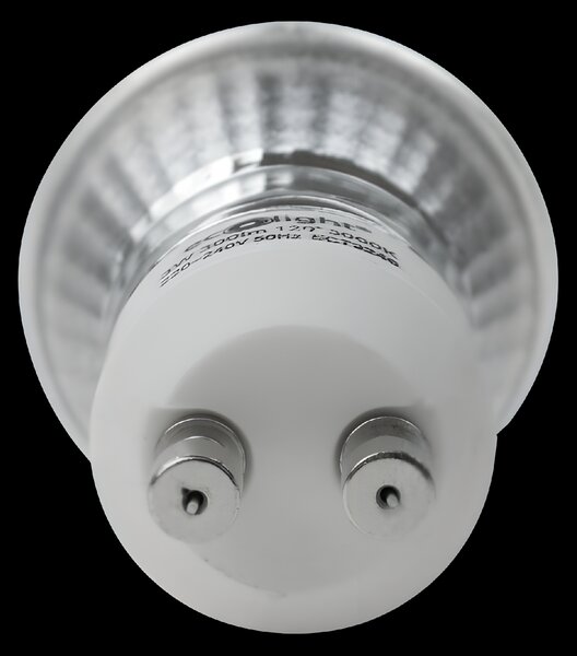 ECOLIGHT LED žiarovka GU11 3W GU10 35mm teplá farba 3000k sklo