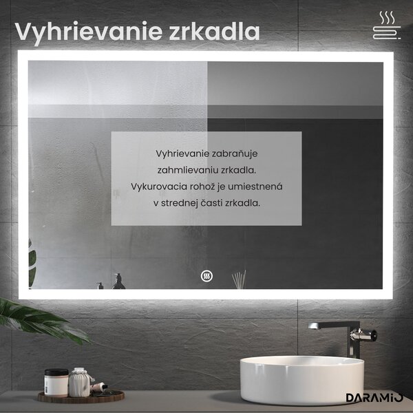 Zrkadlo do kúpeľne s LED osvetlením F1