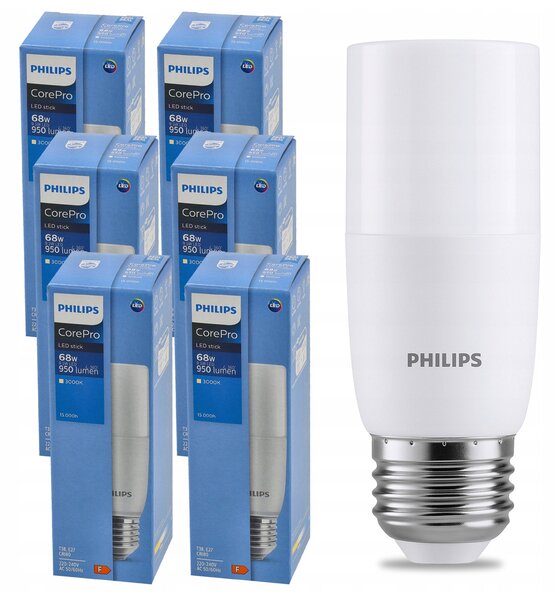 PHILIPS SADA 6 LED žiaroviek E27 T38 9,5W 950lm CorePro 3000K