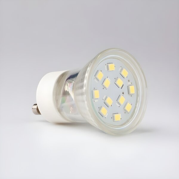 ECOLIGHT LED žiarovka GU11 3W GU10 35mm teplá farba 3000k sklo