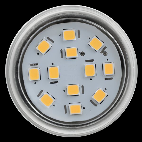 ECOLIGHT LED žiarovka GU11 3W GU10 35mm teplá farba 3000k sklo