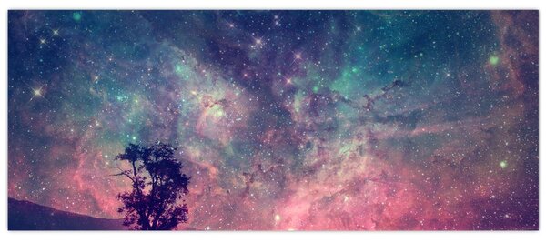 Obraz - Nadpozemská nočná obloha (120x50 cm)