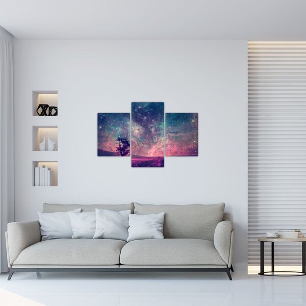 Obraz - Nadpozemská nočná obloha (90x60 cm)