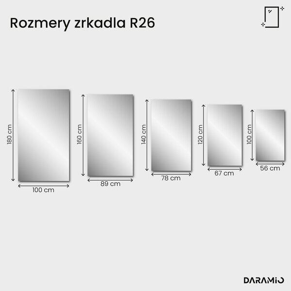 Zrkadlo Pure s fazetou R26