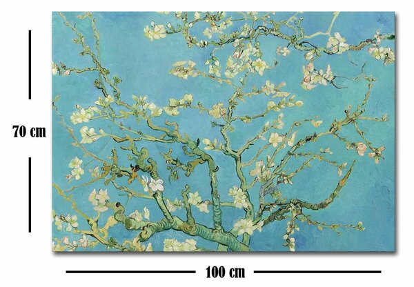 ASIR Obraz na plátne reprodukcia ALMOND BLOSSOM V. V. GOGH 100 cm