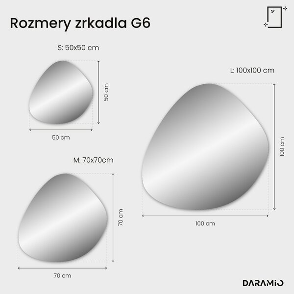 Atypické zrkadlo do kúpeľne s LED osvetlením G6