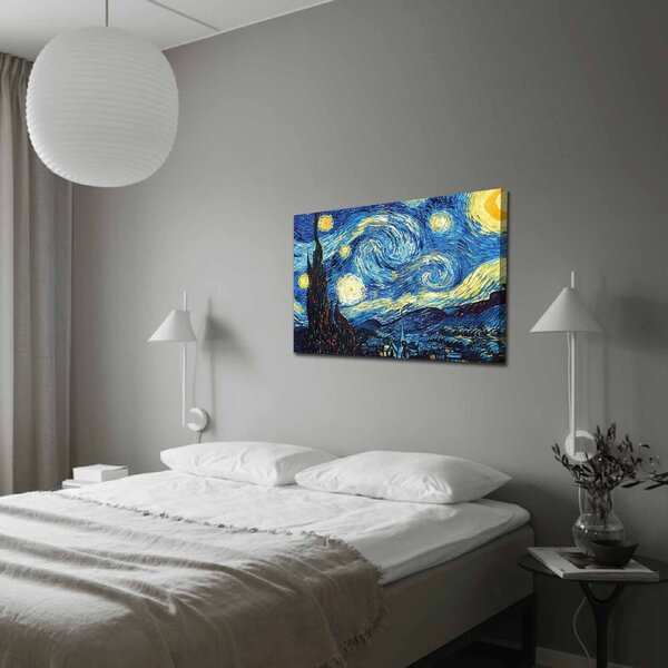 ASIR Obraz na plátne reprodukcia STARRY NIGHT V. V. GOGH 100 cm