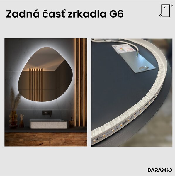 Atypické zrkadlo do kúpeľne s LED osvetlením G6