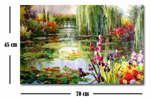 ASIR Obraz na plátne KVETINOVÉ JAZERO 45 cm