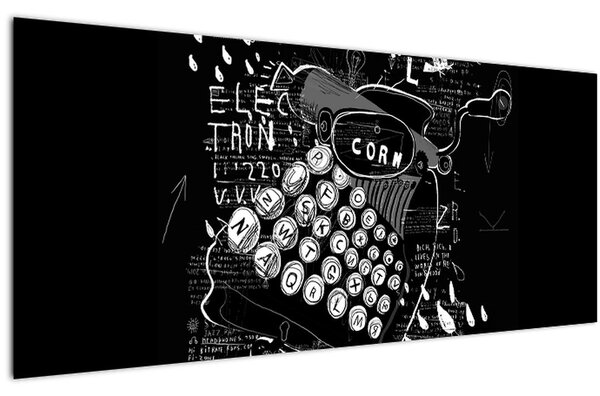 Obraz - Kresba v Banksyho štýle (120x50 cm)