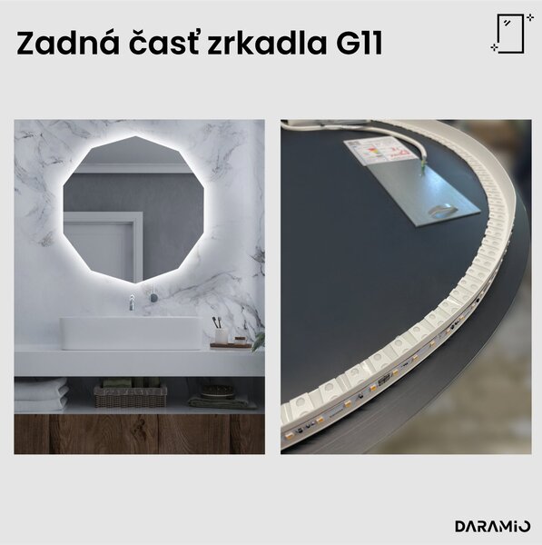Atypické zrkadlo do kúpeľne s LED osvetlením G11