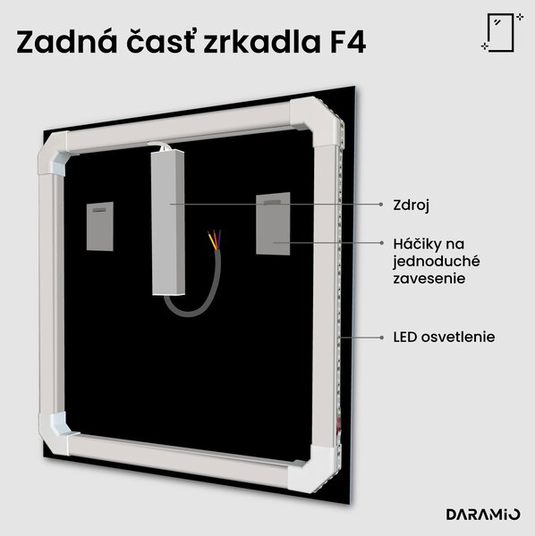 Zrkadlo do kúpeľne s LED osvetlením F4