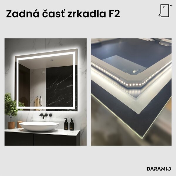 Zrkadlo do kúpeľne s LED osvetlením F2