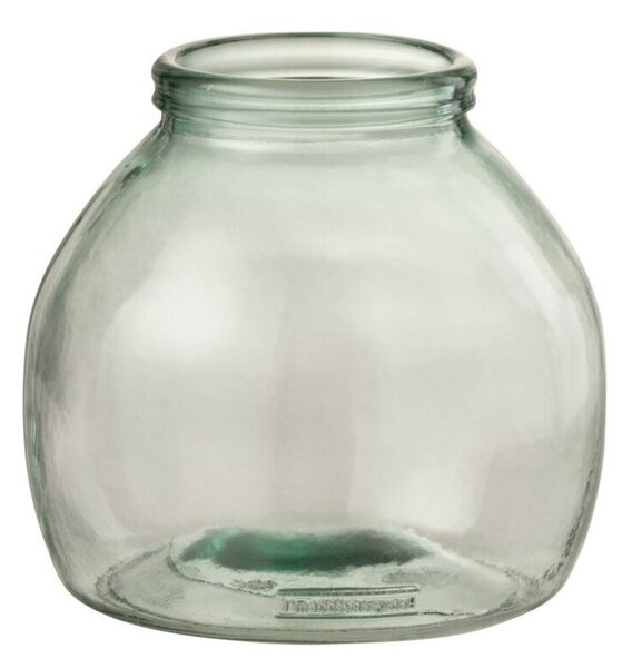 Sklenená váza z recyklovaného skla Huggo - Ø 21*20 cm - J-Line by Jolipa